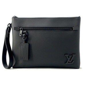 Louis Vuitton Leather Take Pouch Clutch Bag Black